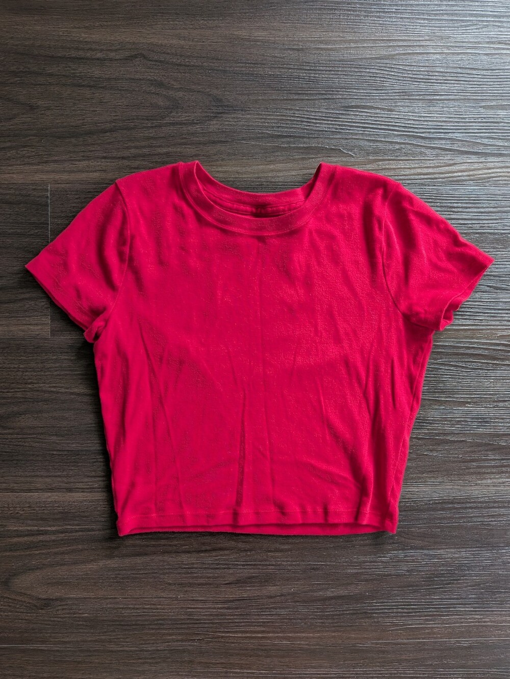 Hollister Must Have Baby Crop Tee Red Cotton Medium